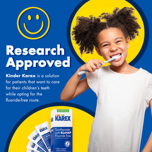 Kinder Karex Hydroxyapatite Kids Toddler Toothpaste I Fluoride Free I Clinically Tested I 2.3 oz